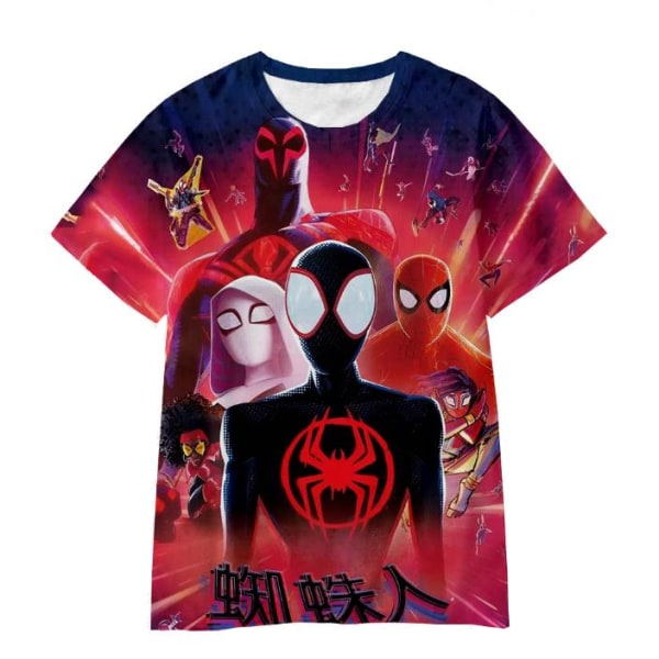Spider Man kortärmad lös T-shirt Topp Marvel unisex t-shirt - spot försäljning C 140cm