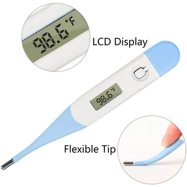 Digital LCD termometer med mjukt huvud Medical Oral Baby Termometer - stock