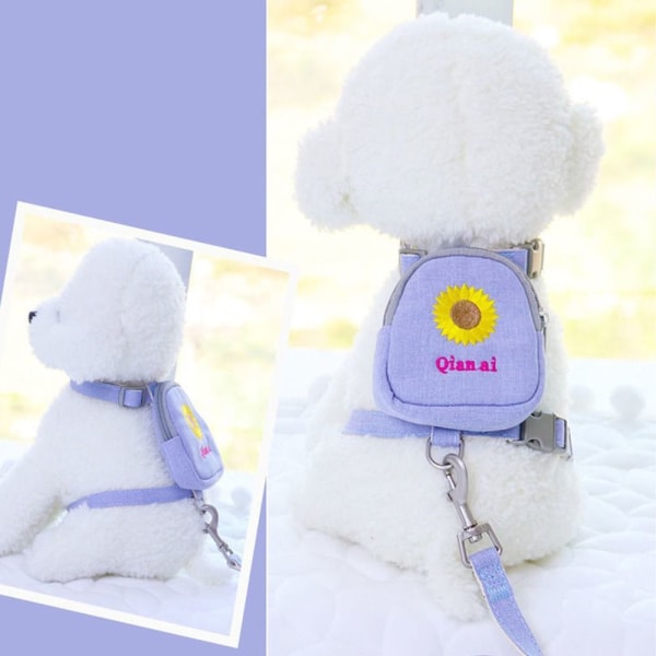 Dog Self Ryggsäck Pet Rugsäck BLUE - spot försäljning blue M