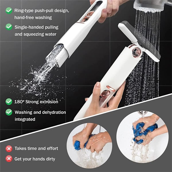 Ny portabel Mini Mop Teleskopisk svampmopp för Windows Glass - on stock