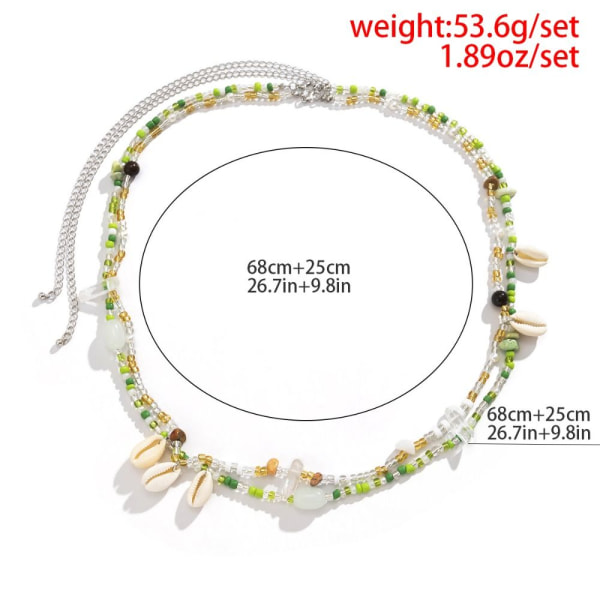 Bohemia beaded midjekedja Shell Stone midjeband Body Smycken - on stock