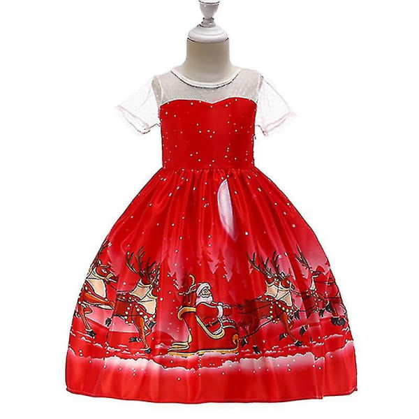 Barn Flickor Swing Kjol Prom Princess Dress - spot sales Red A 12-13 Years