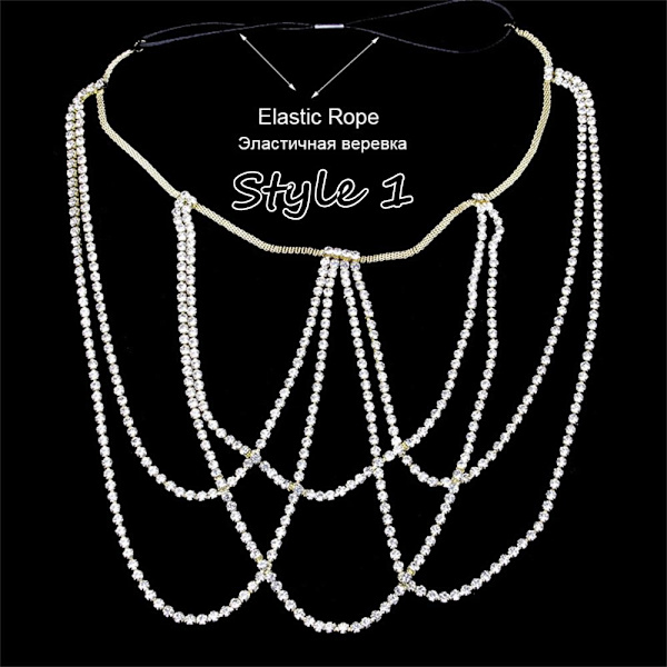 Flera lager Ben Kroppskedja Lårkedja STYLE 4-SILVER - high quality Style 4-Silver