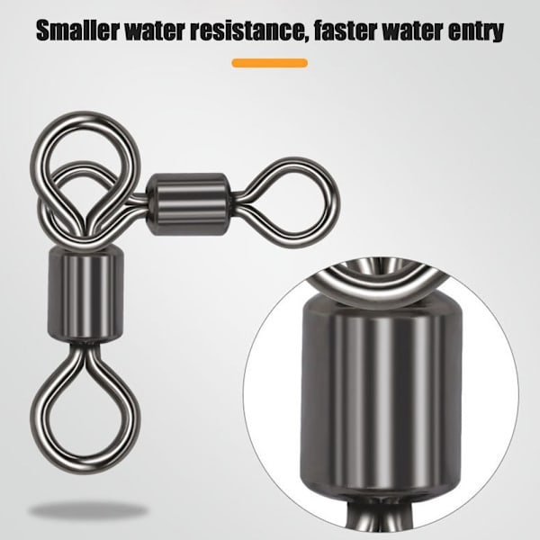 50kpl/ setti Kalastuspyörät Hihat Rolling Swivel - spot-myynti 4x5