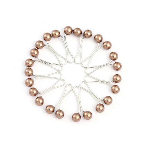 24st Pearl Clip Sjal Scarf GULD - spot sales gold