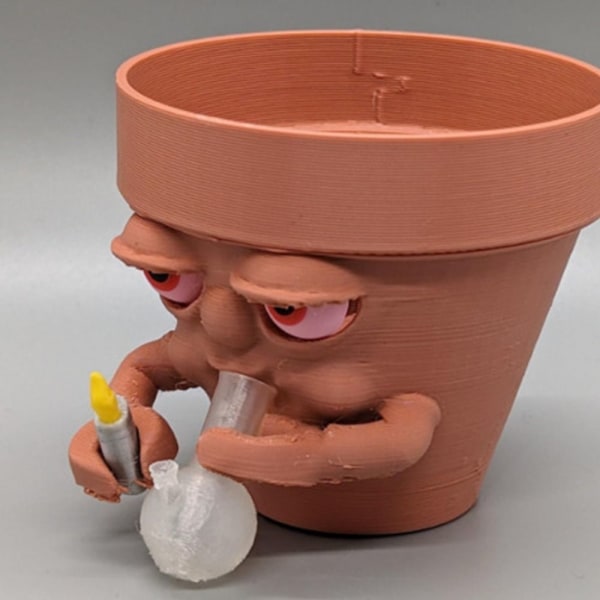 moking Planter Tecknad moking Man Planter BLUE - stock blue S
