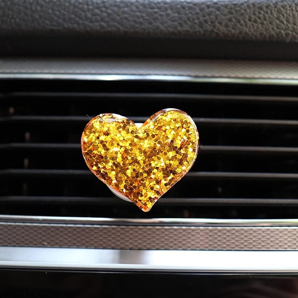 Air Vent Clip Heart Shape GOLD - high quality gold