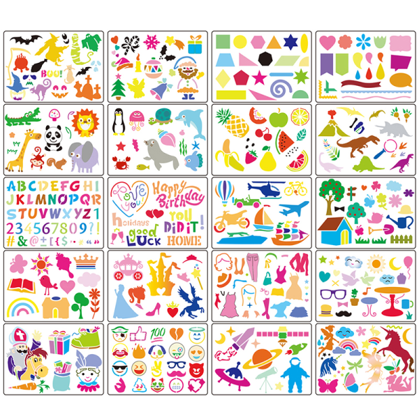 20kpl Lasten tee-se-itse piirustusstensiilit ontto setti Kids Plastic P - spot ale ONE SIZE