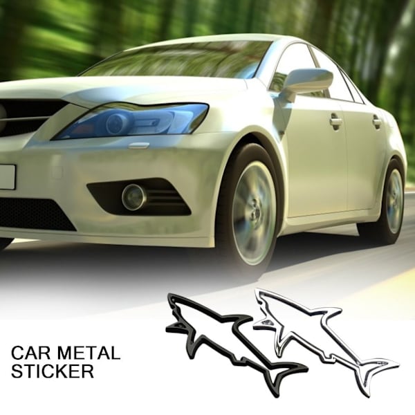2kpl Car Styling Tarra Emblem Badge Decals SILVER 2PS - varastossa Silver 2Pcs