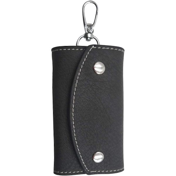 Svart case, lädernyckelhållare Unisex lädernyckel - on stock