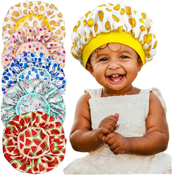 Baby Silk Satin Nattmössa Barn Enfärgad Huvudbonad Mode Hatt - on stock A1
