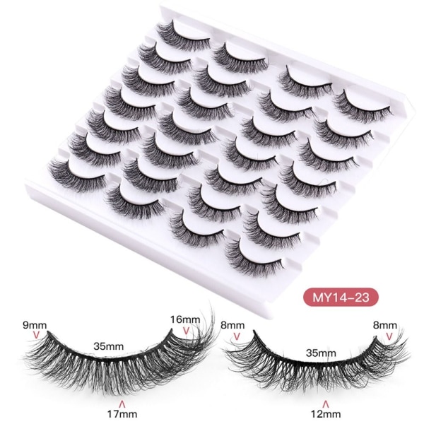 14 paria tekoripsiä Faux Mink Lashes - varastossa