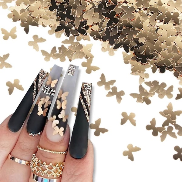 3d Butterfly Nail Glitter 6 Girds Nail Paljetter Akryl Pailletter - spot försäljning