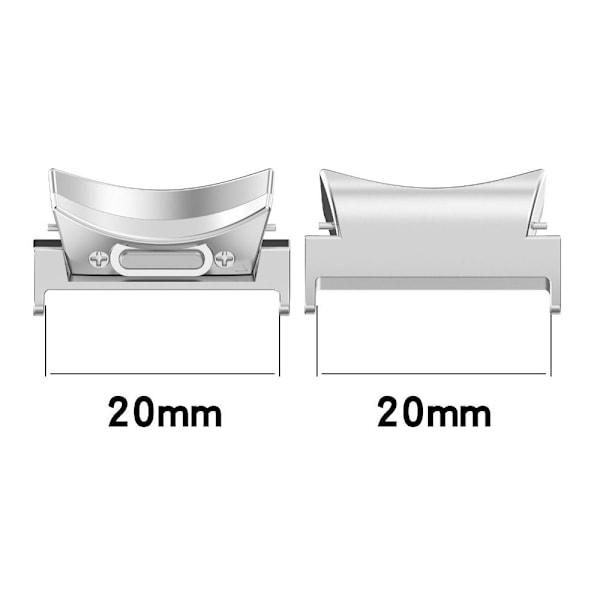 2st Remadapter Klockbandskontakt SILVER 22MM - high quality silver 22mm