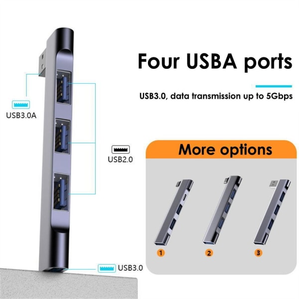 4 I 1 USB-C HUB Universal USB 3.0 dockningsstation - stock