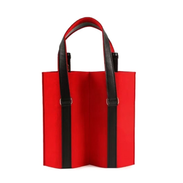 Vinförvaringspåse Filtpåse RÖDA DUBBLA FICKOR DUBBLA FICKOR red Double pockets-Double pockets
