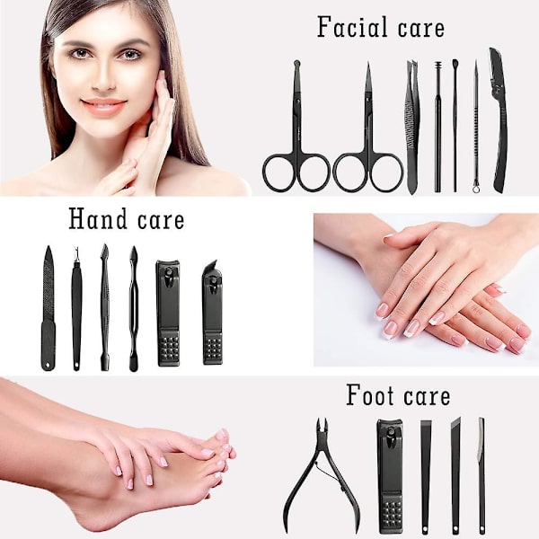 Manikyr Set Pedikyr Kit Nagelklippare - Grooming Kit - high quality