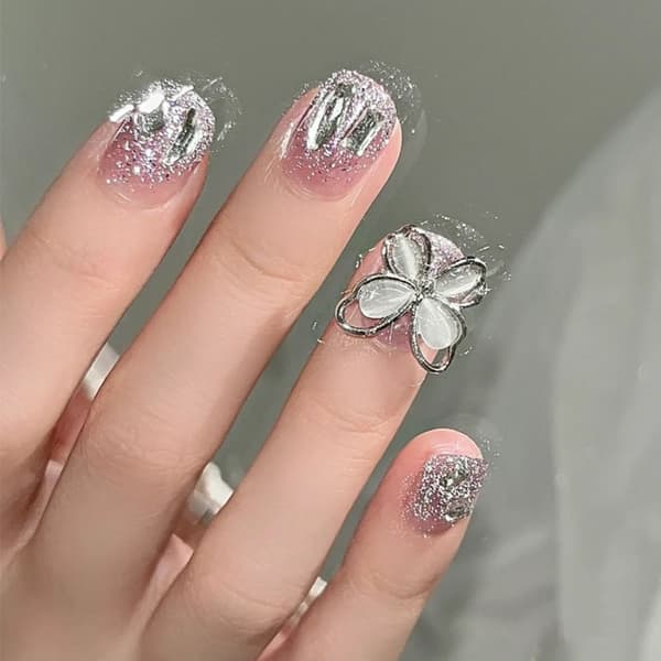 False Nails Short Rhinestone - spot-ale