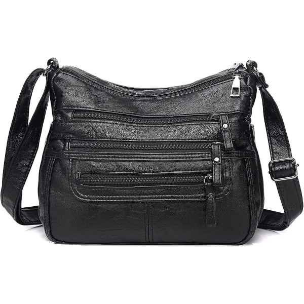Damer Small Messenger Bag Pu Läder Shoulder Wallet Handväska - spot försäljning