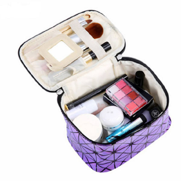 Kvinnor multifunktionella resor Make Up Bag Organizer Pouch Case - stock Silver