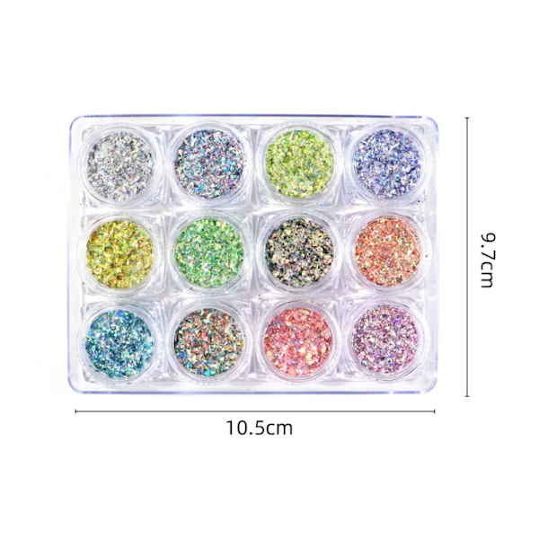 Nagelpaljetter Nagelglitter Glittrande Nagelflingor - high quality