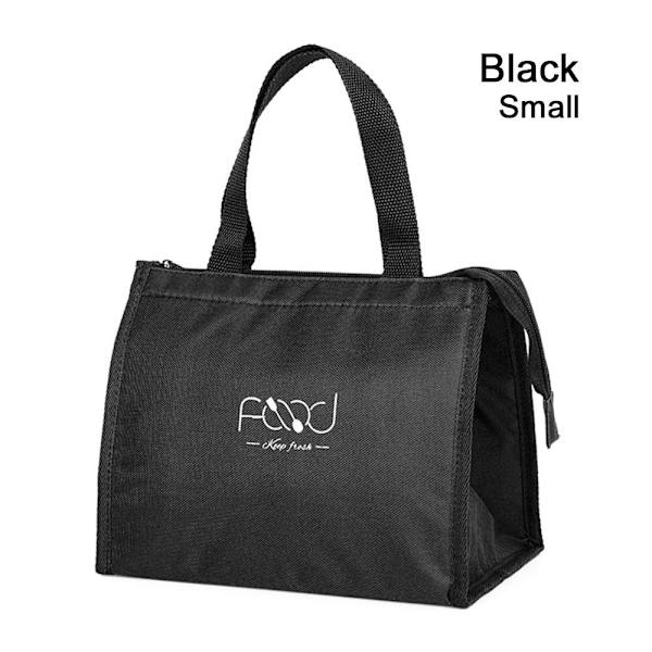 Isolerad Thermal Bag Kylväska Lunchväska SVART LITEN - on stock black small