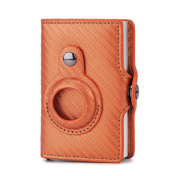 Faux Wallet Rfid Blocking Card Holder AirTag Anti-Lost Tracker - spot försäljning apricot