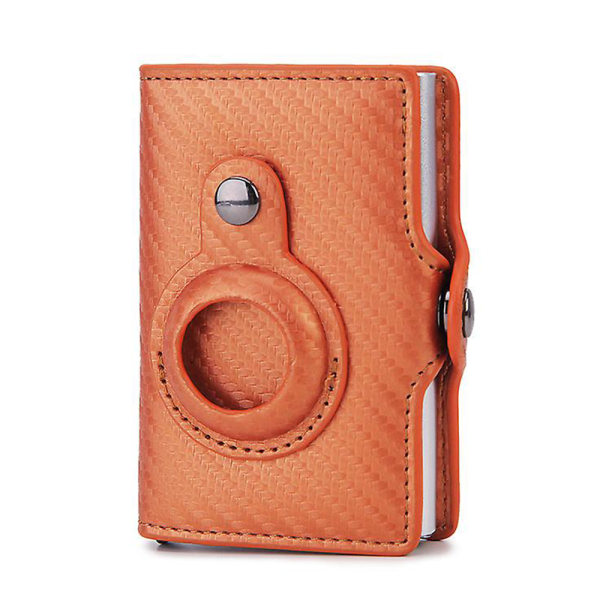 Faux Wallet Rfid Blocking Card Holder AirTag Anti-Lost Tracker - spot-myynti apricot