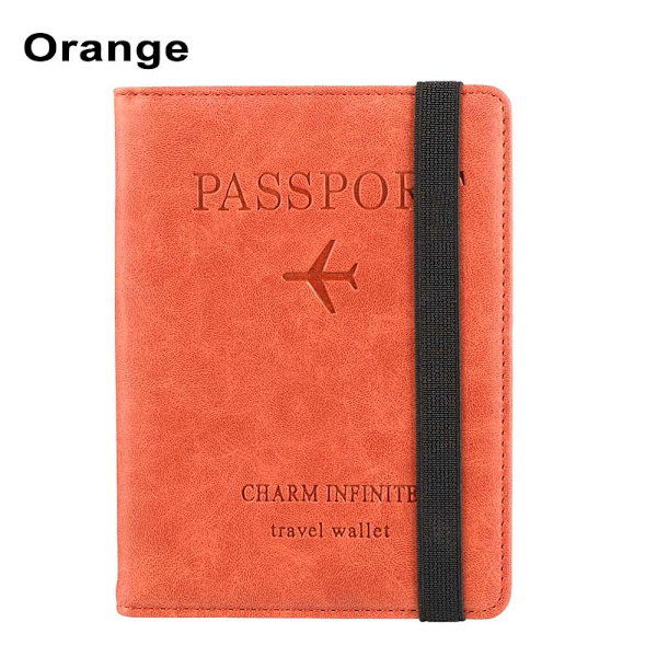 Passhållare Passväska korthållare ORANGE - high quality orange