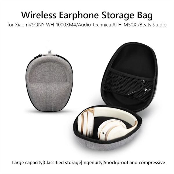 Förvaringsväska för Hörlurar Organizer GRÅ - on stock Grey