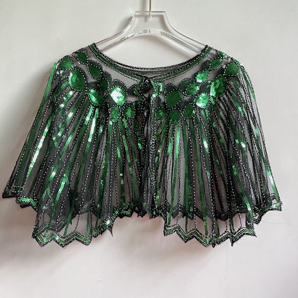 Flapper Sjal Beaded GRÖN - on stock Green