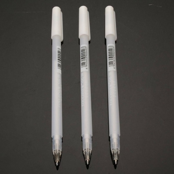 5 STK 0,8 mm White Pen Sketch Fine Liner Pen Superior High Light - high quality Gold