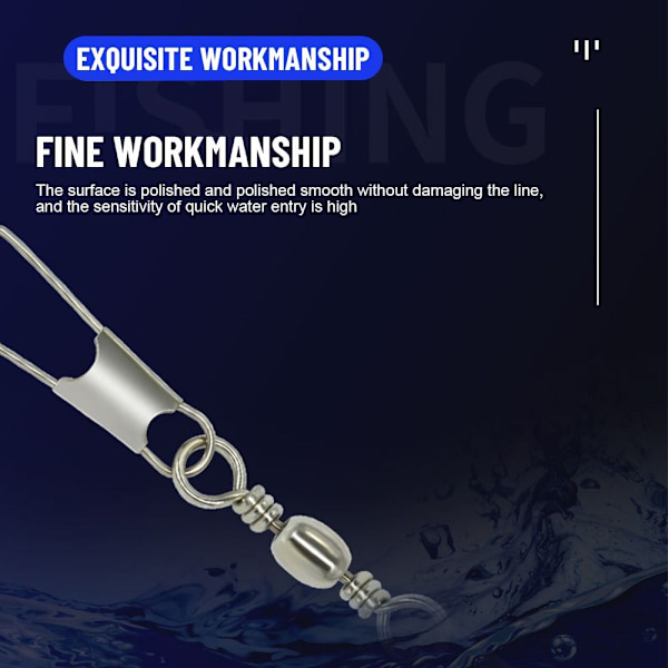 50 st Fishing Snap Connector med Pin Rolling Swivel 2 - high quality