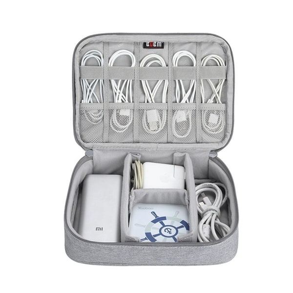 Digitaalinen säilytyskotelo USB-datakaapeli Organizer Case - spot-myynti grey