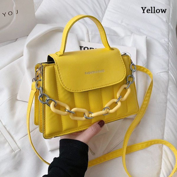 PU Sling Bag Mode Axelväska Handväskor GUL - spot sales yellow