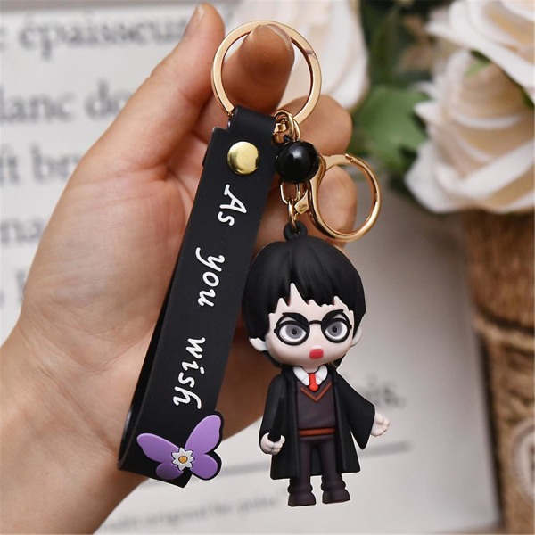 Tecknad Harry Potter Nyckelring Vuxna barngåvor - high quality Black