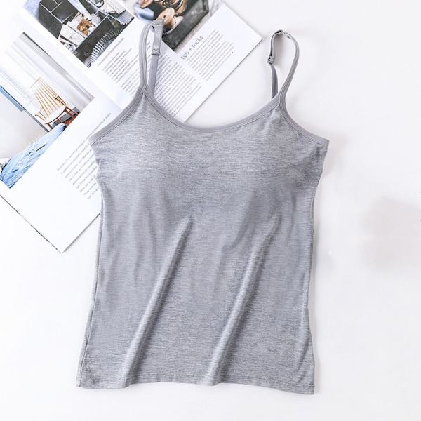 Spaghetti Strap Vest Basic Vest GREY L - spot-myynti