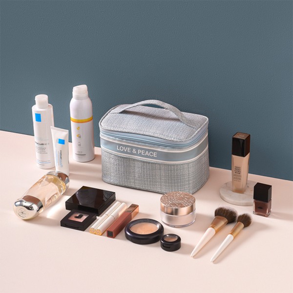 Kvinnor Make Up Bag Case Resor Kosmetisk Organizer - stock White
