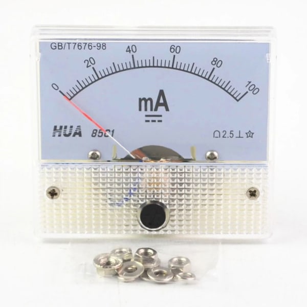 DC Amp Meters Analog Meter 0-100MA - on stock 0-100mA