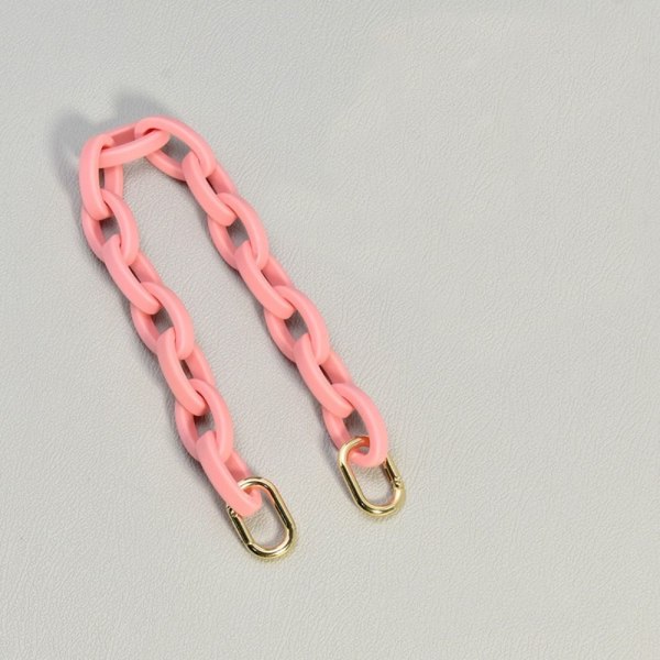 Resin Kedjeväska Rem ROSA - stock pink