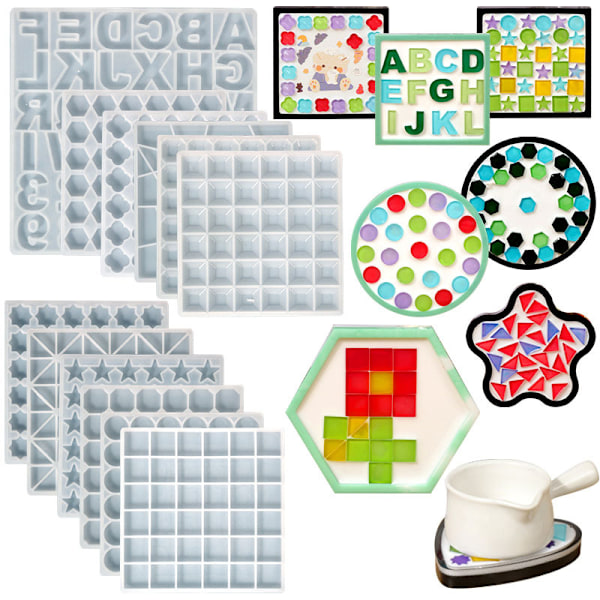 Mosaic Patch Form Multi Style Epoksihartsin valmistusalustanko - varastossa A14
