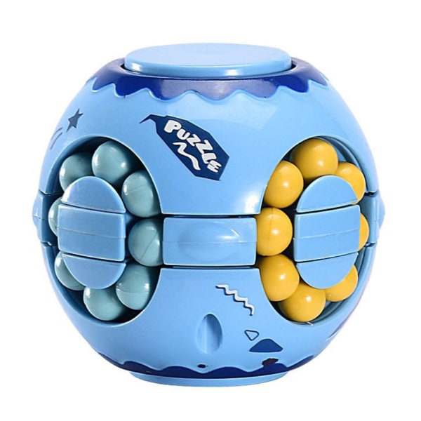 Magic Cube Little Magic Bean Roterande kub Kid Stress Relief Toy - spot sales Blue indigo