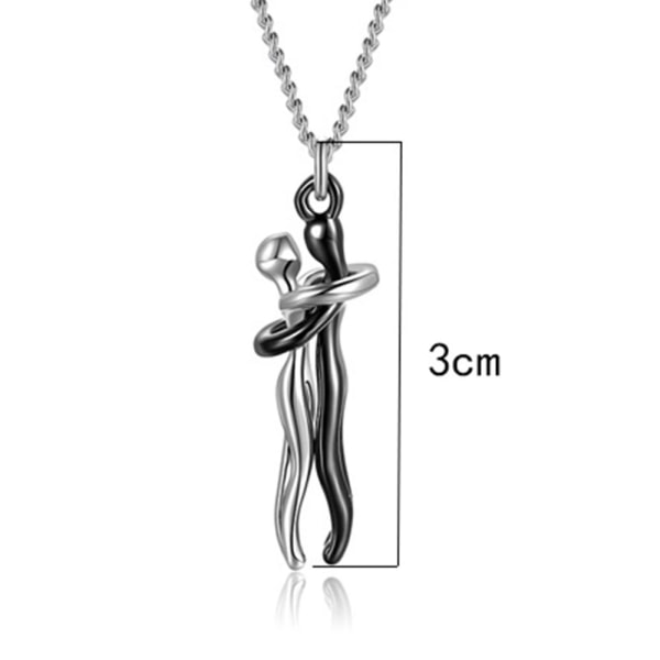 Muotipari halaava kaulakoru Jewelry Choker Hug riipusketju - varastossa golden