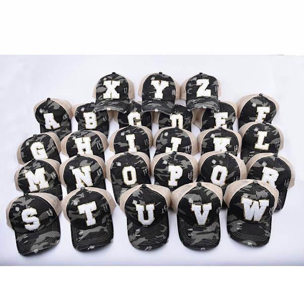 Outdoor Camouflage Baseball Cap Alphabet Cap letter Hat - varastossa