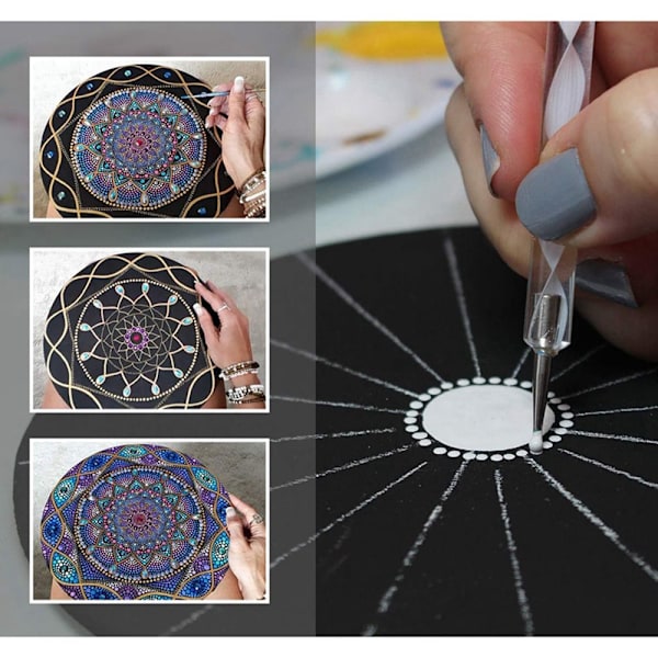 13 st/ set Mandala Dotting Tool Point Drill Pen Keramiskt verkty - stock