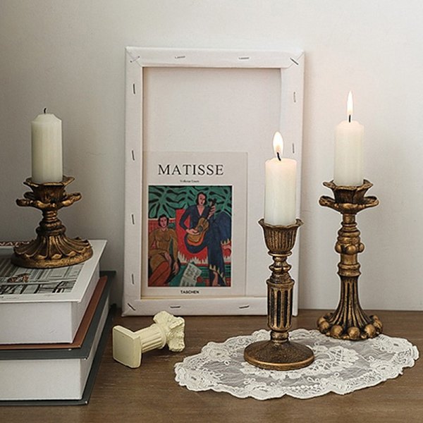 Retro Ljusstake Resin Franskt Ljusstakeställ - high quality M
