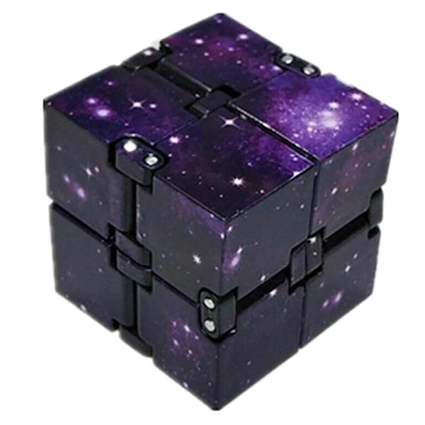 Finger Cube Magic Fidget Toy Game för barn Vuxen klassrumskontor - stock Blue Starry Sky