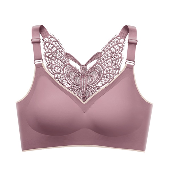 ode Langaton T-paita Rintaliivit naisille Pitsi Sexy Butt-erfly Back - varastossa red M