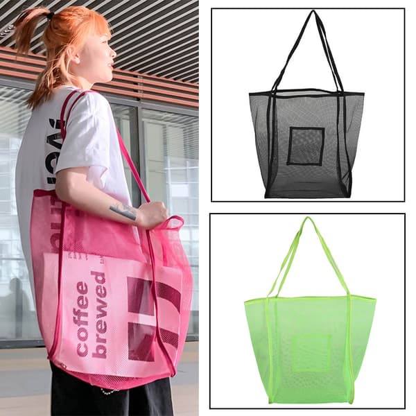 Mesh Beach Bag BLACK - varastossa black