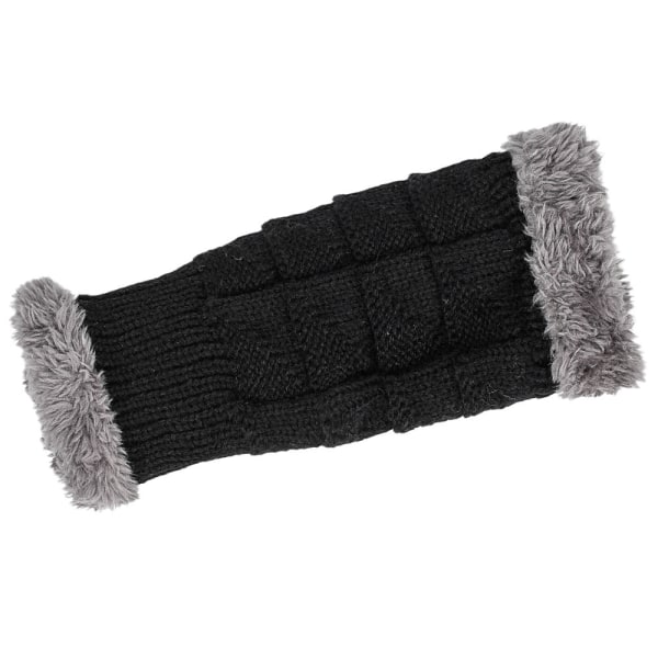 Fingerless Arm Winter Stickade Handskar Hand Långa Varmare Vanta - spot sales Black